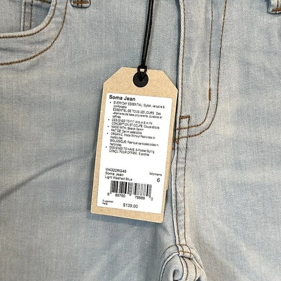 NWT Prana Women's Soma Light Washed Blue Skinny Jeans - Size 6 - Picture 3 of 8